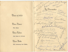 Class of 1935 signatures