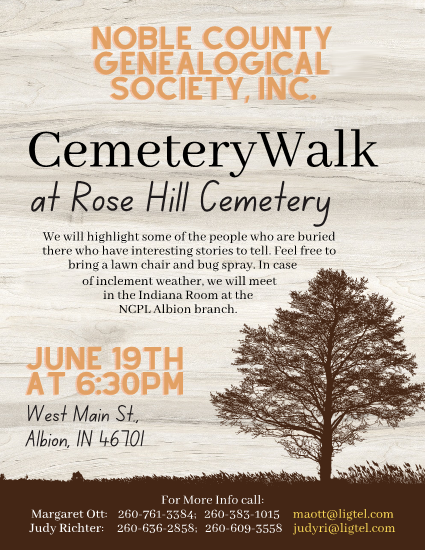Cemetery walk poster