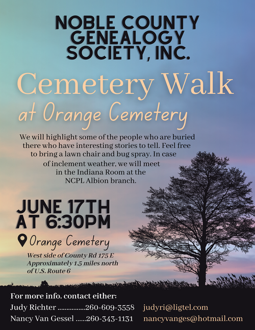 Cemetery walk poster